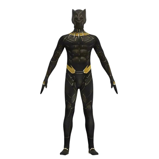 black and gold black panther costume