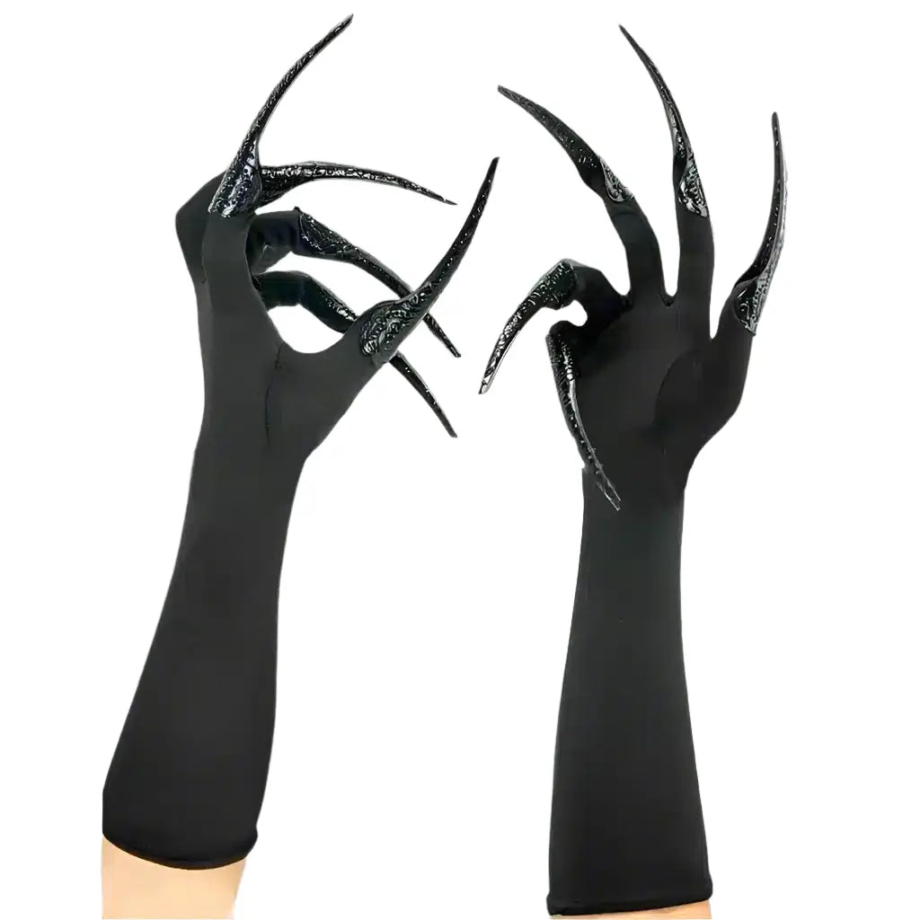 black cat claw gloves