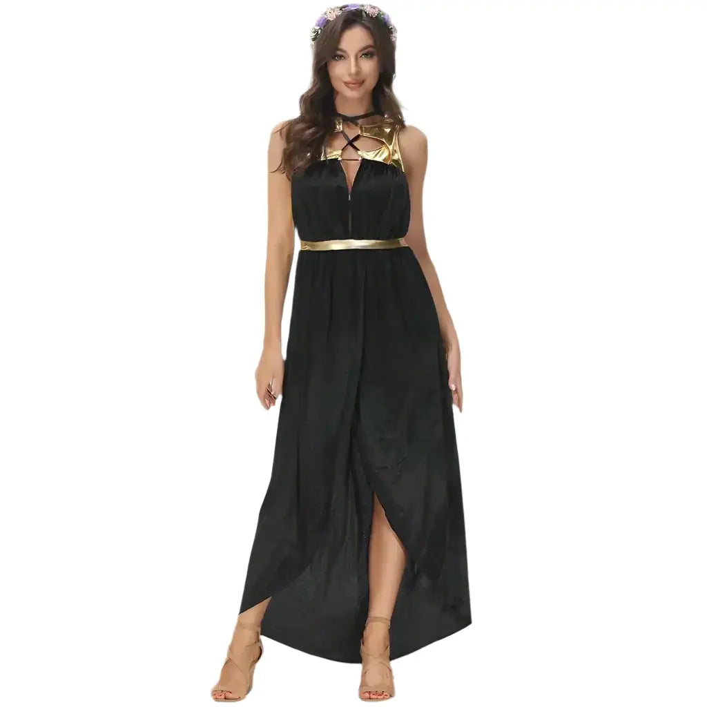 black greek goddess dress