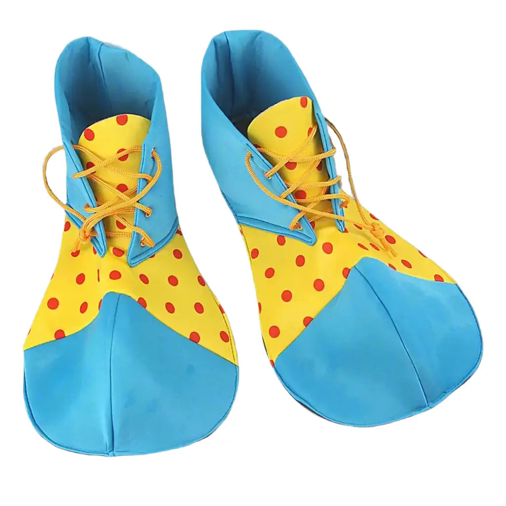 blue clown shoes