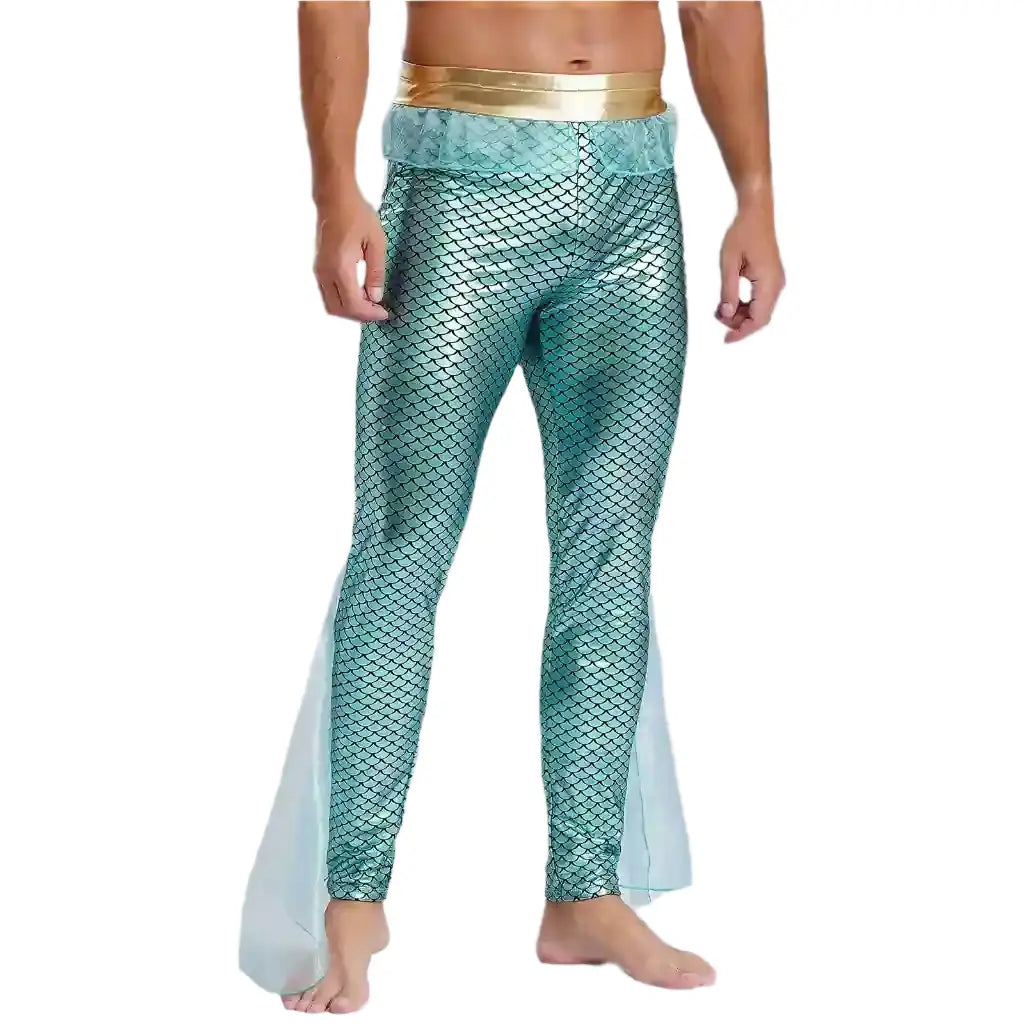blue mermaid man pants