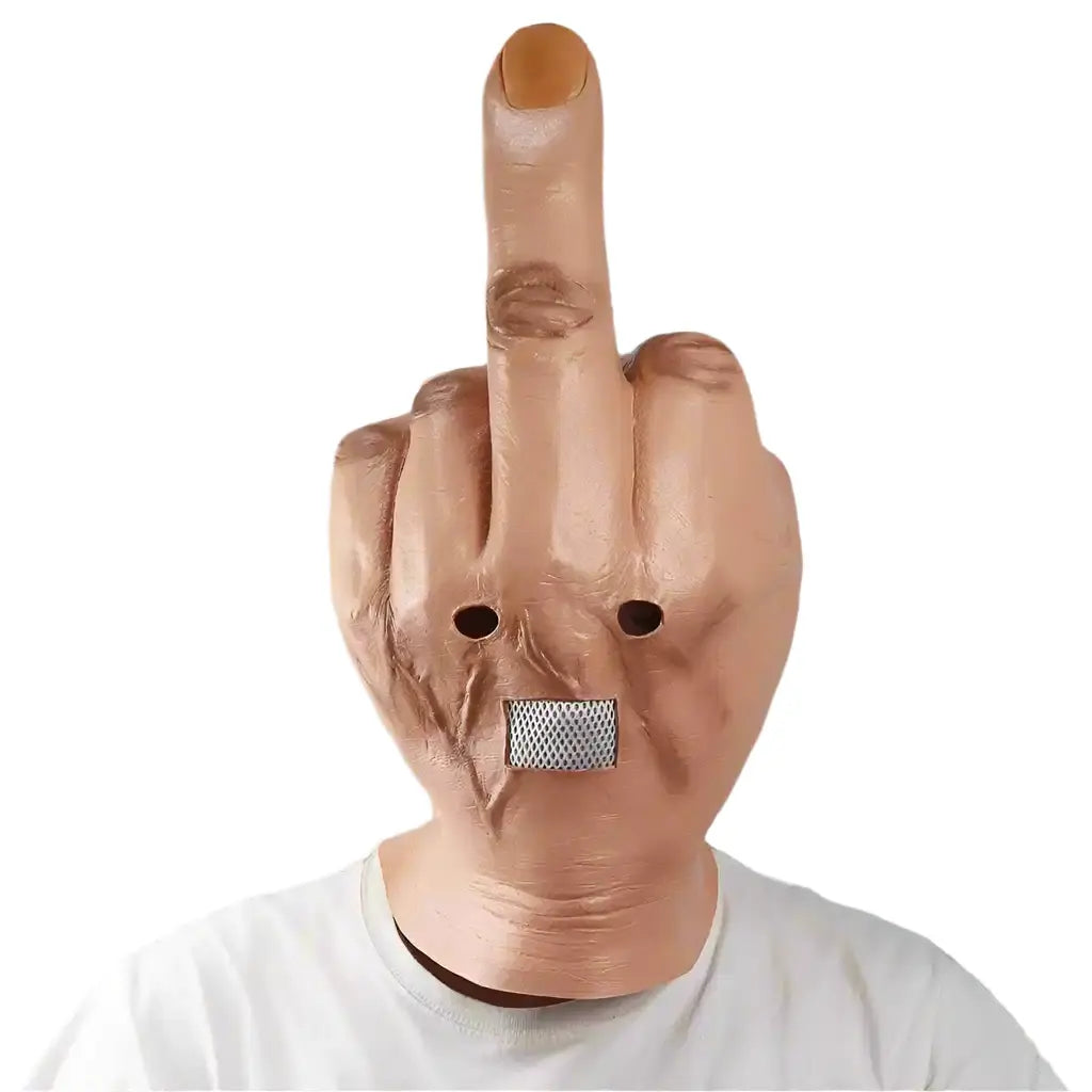 face mask with middle finger
