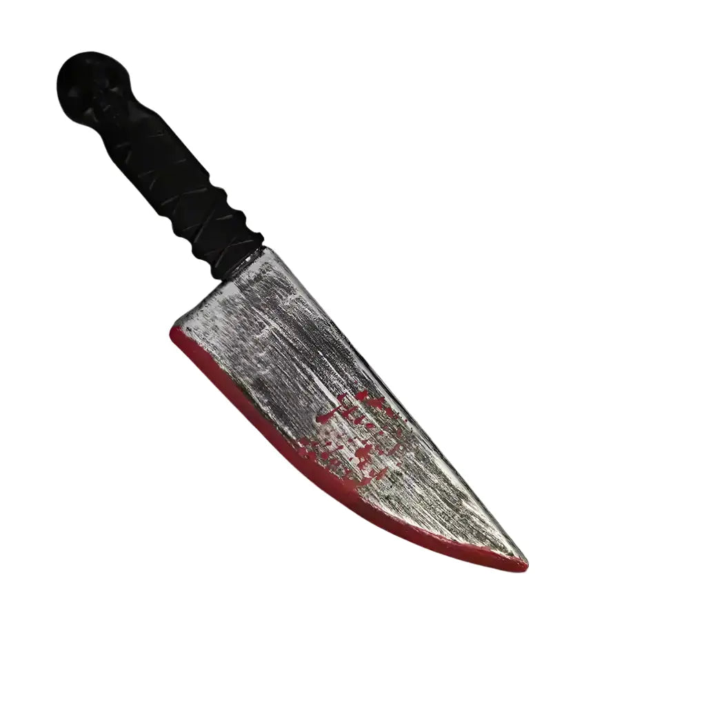 fake knife with fake blood