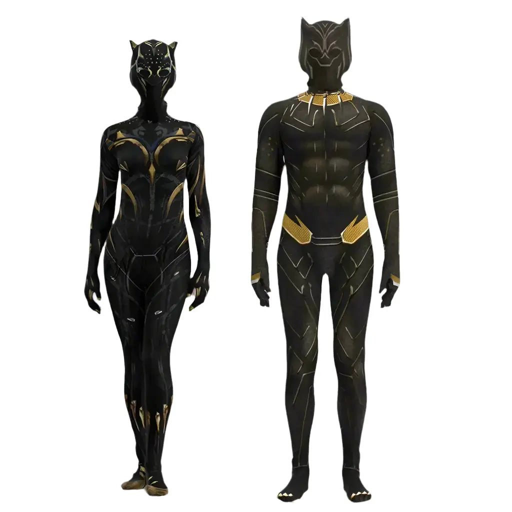 gold black panther costume