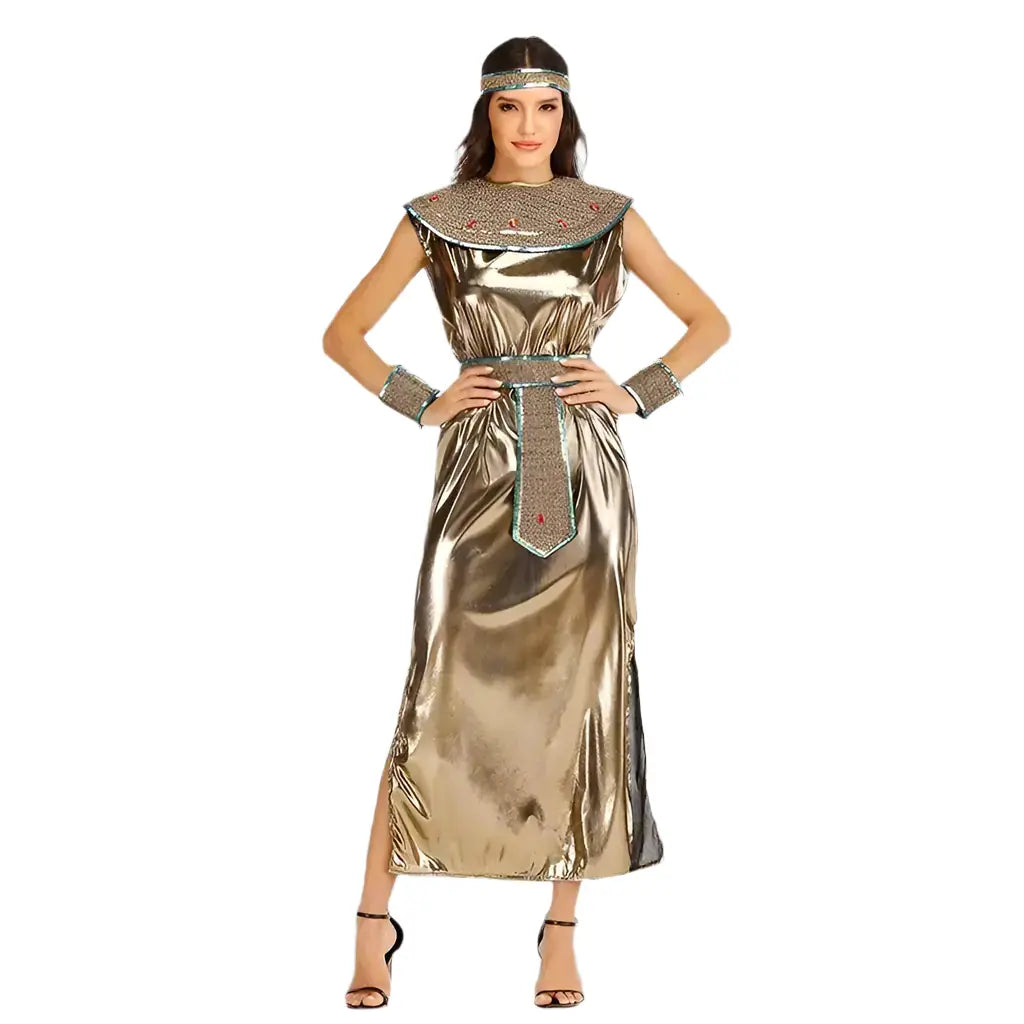 gold egyptian dress
