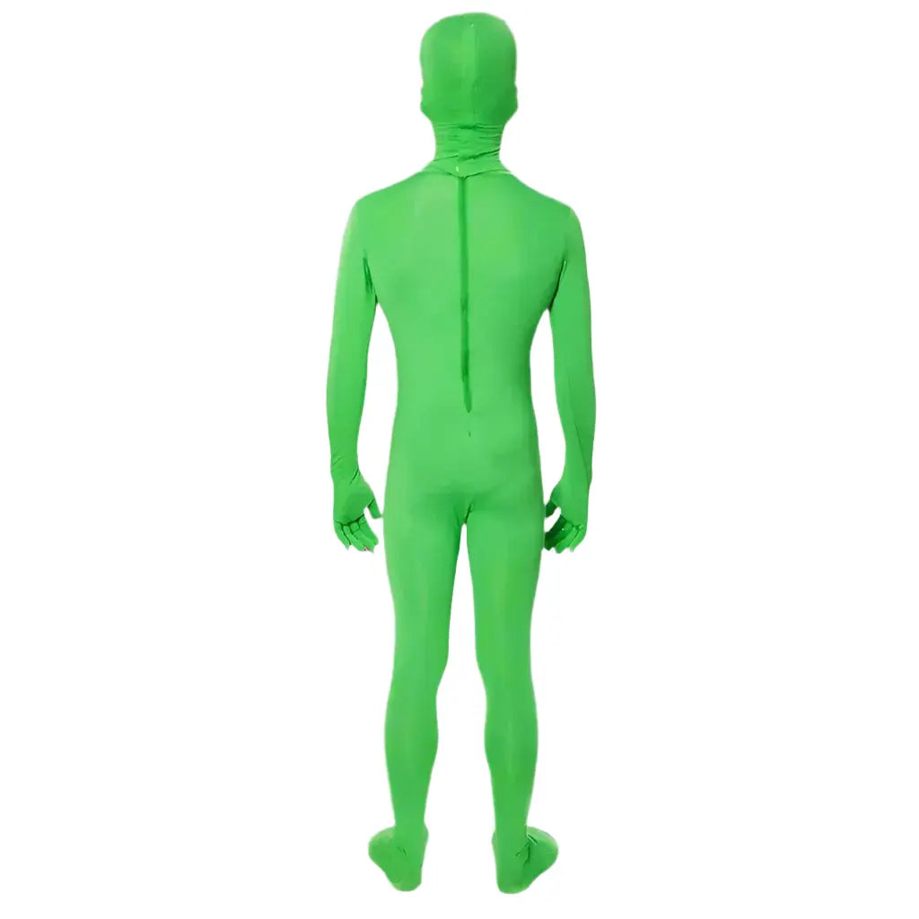 green alien body suit