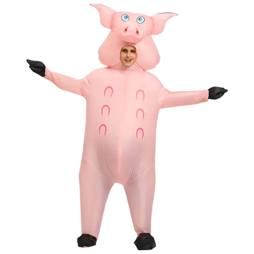 inflatable pink pig costume