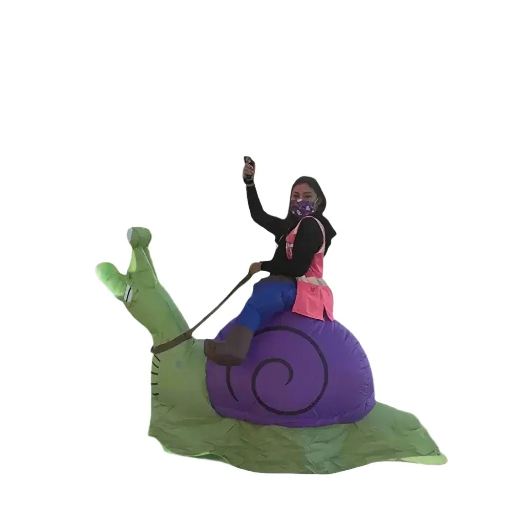 inflatable riding snail costume