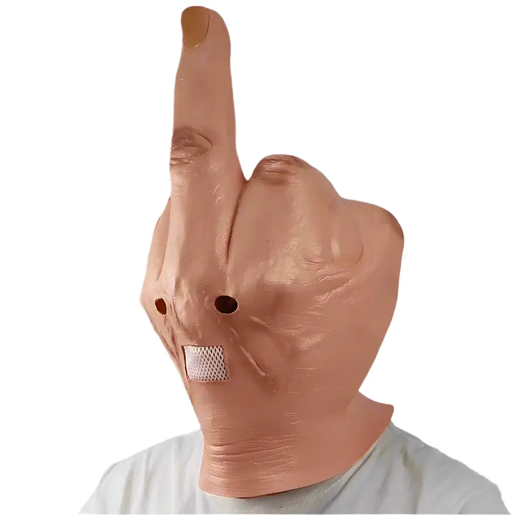 middle finger face mask