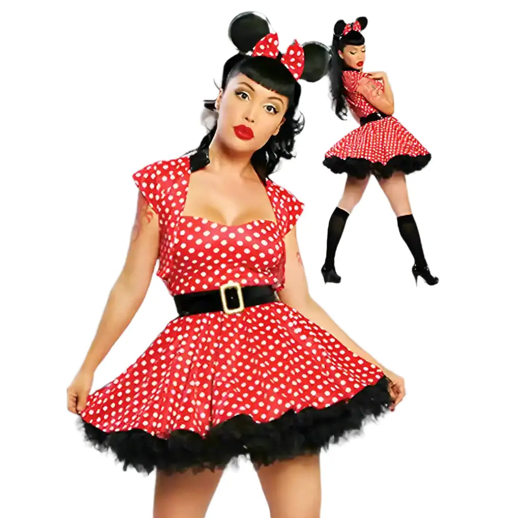 minnie mouse red polka dot dress
