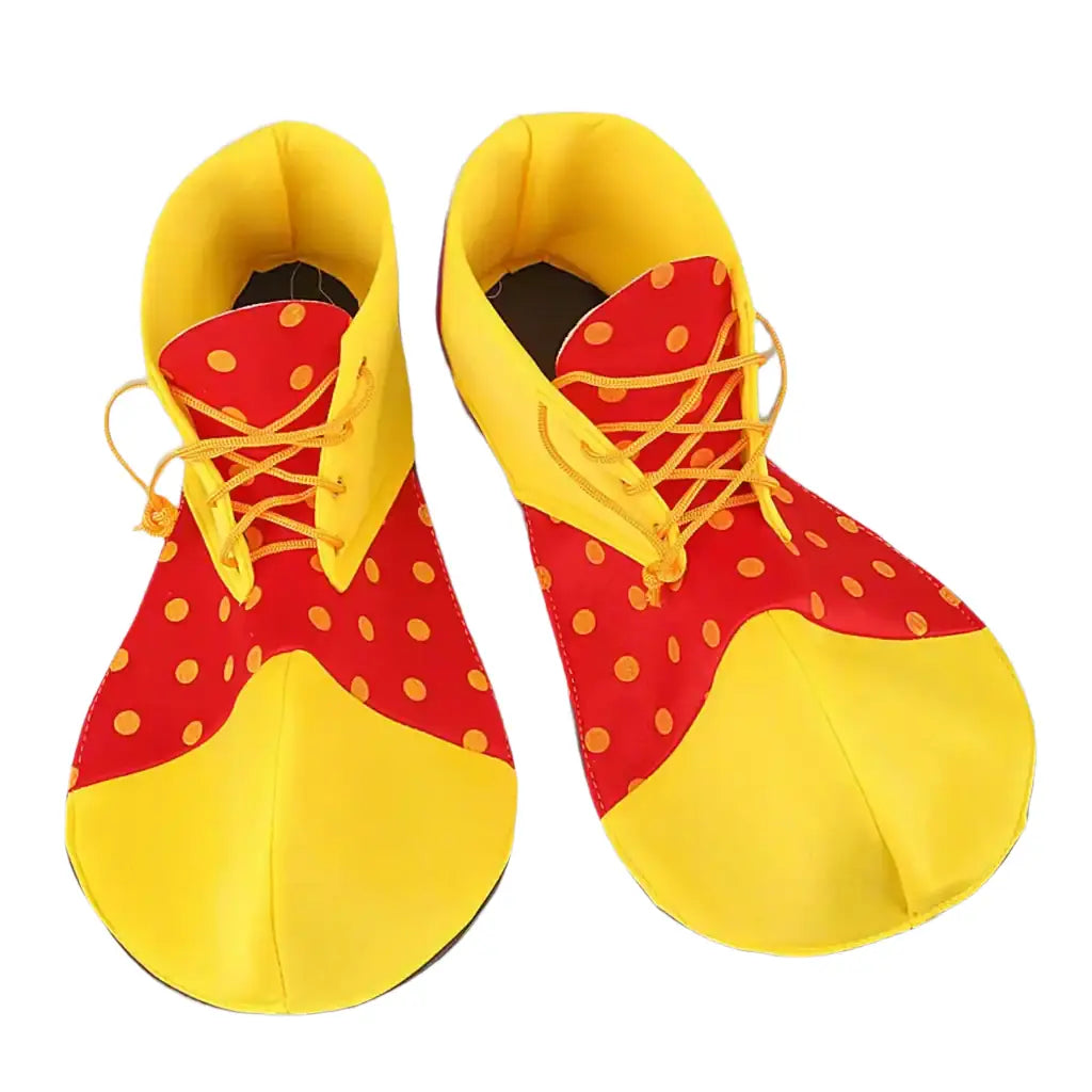 red clown shoes