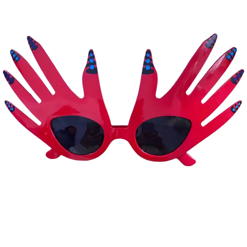 red hand glasses