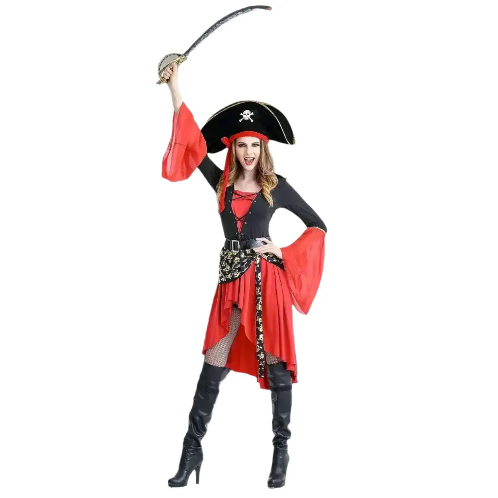 red pirate outfit women