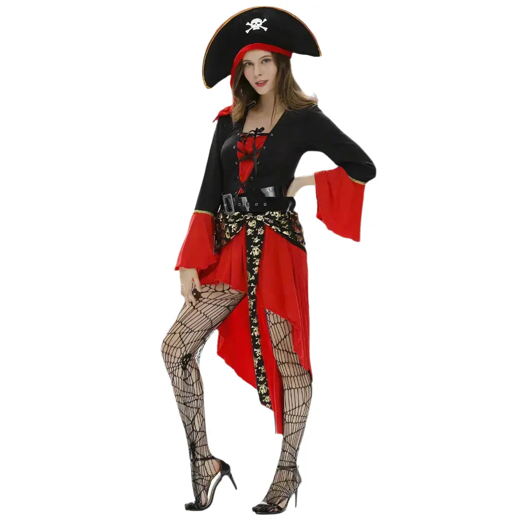 red womens pirate costume