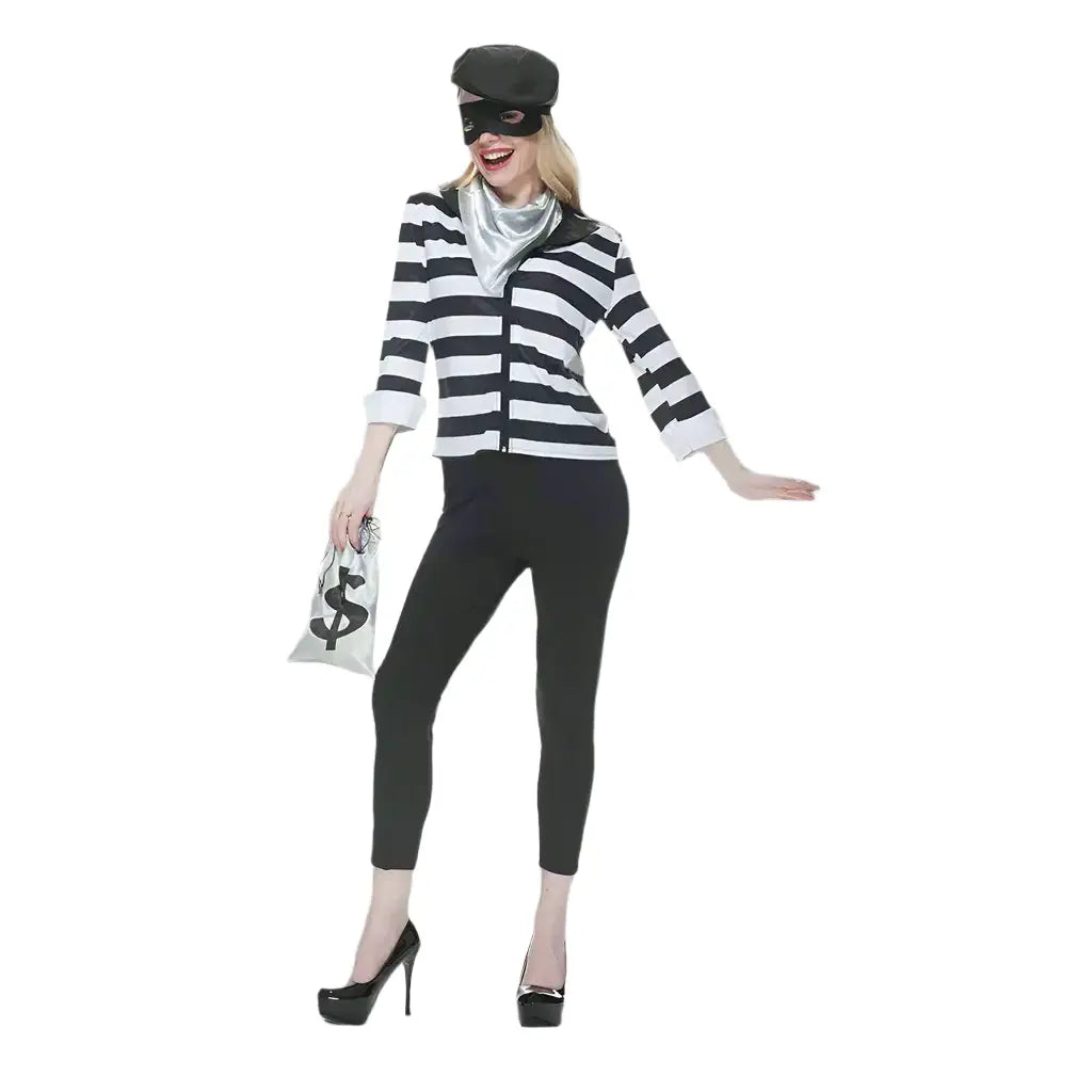 striped robber costume