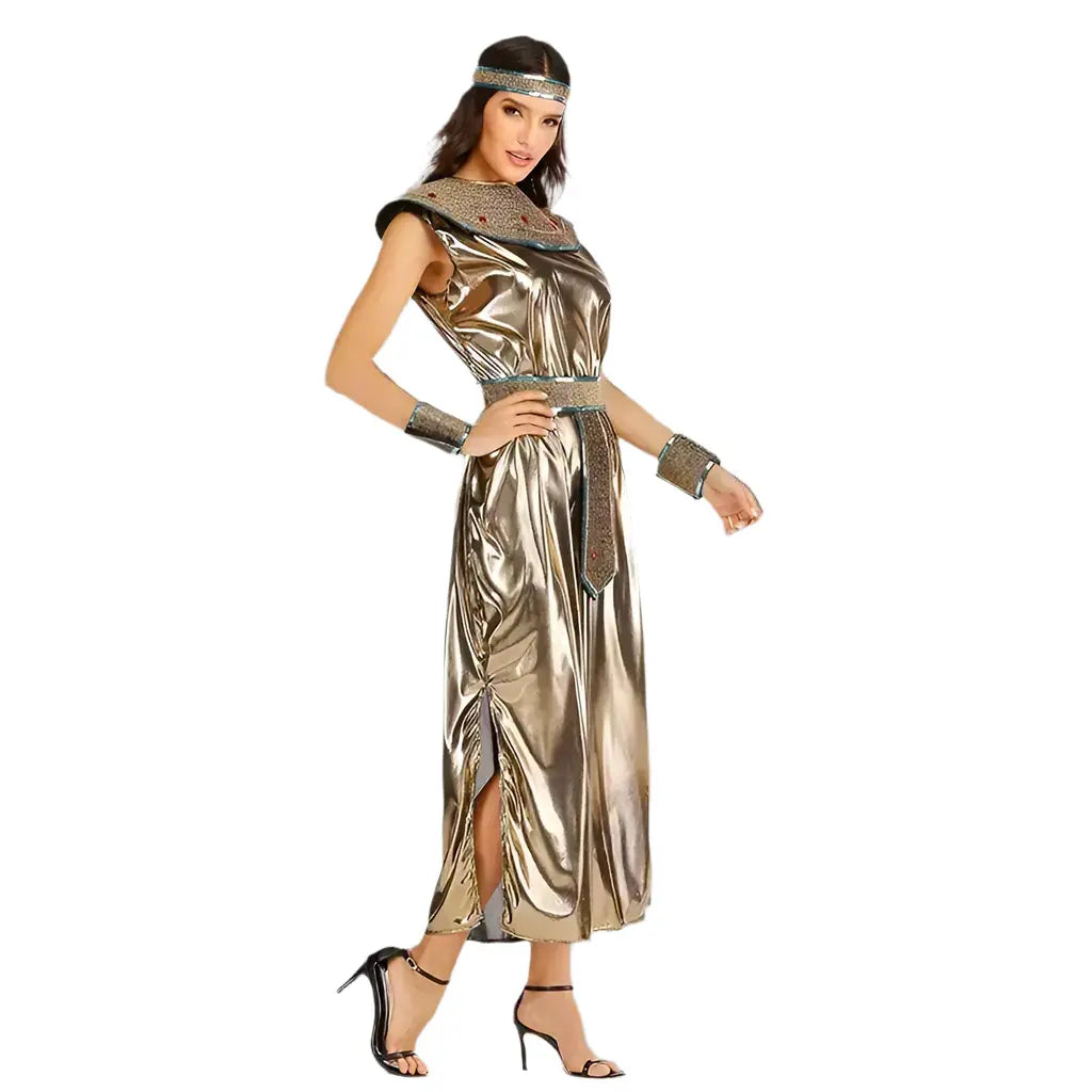 women gold egyptian costume