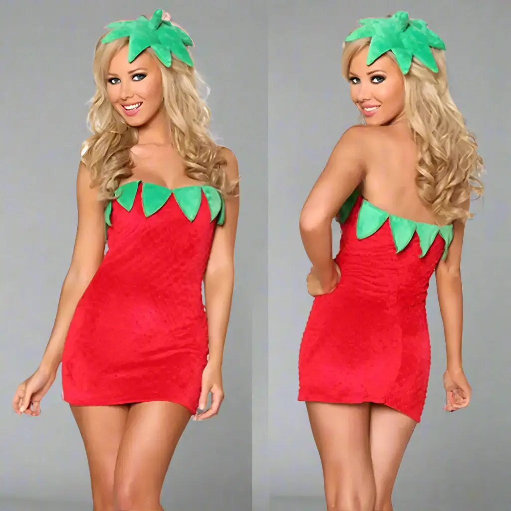 women strawberry costume