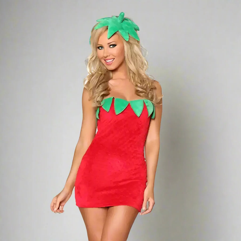 women strawberry dress