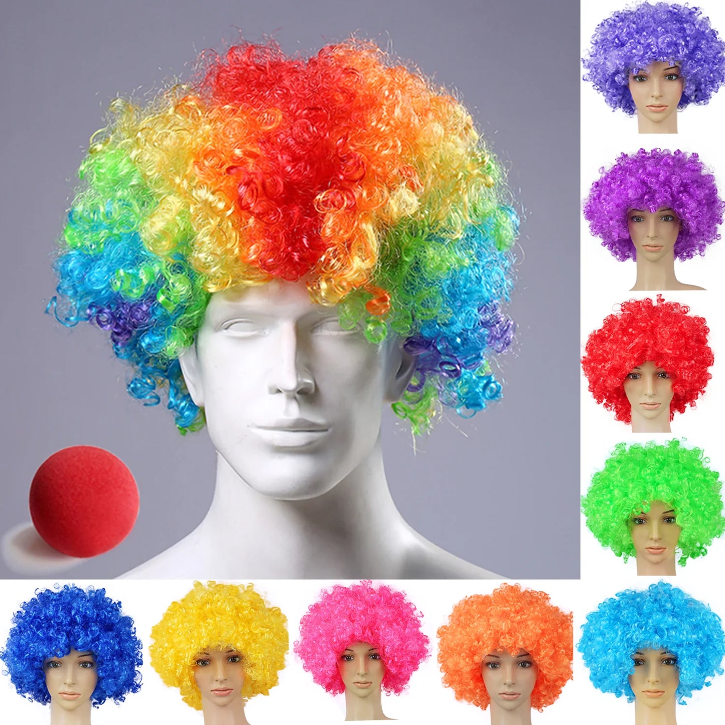 Rainbow Afro Wig