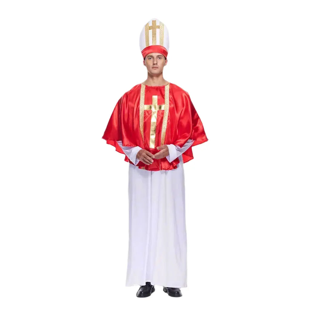 red adult pope costume